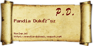 Pandia Dukász névjegykártya